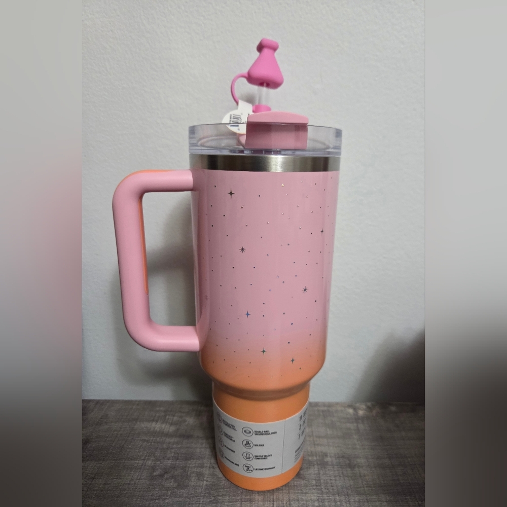 NEW Stanley Pink and Orange 40 oz Tumbler - Picture 2 of 5